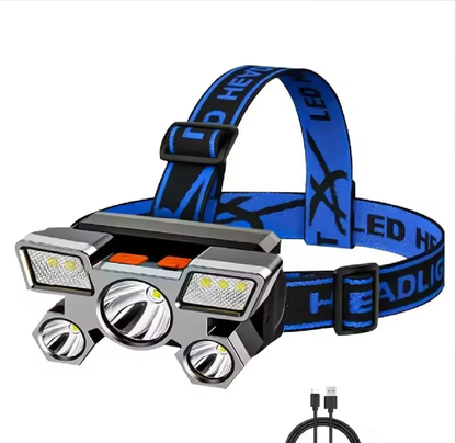 LED Headlamp with Rechargeable Battery, Waterproof