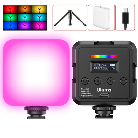 Ring Light - Luz de Vídeo Multicolor com ajuste de cores e  brilho com tripé